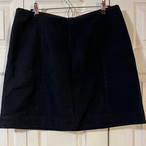 GAP A Line Skirt True Black Designed & Crafted Cotton Linen Blend Back Zip (14)